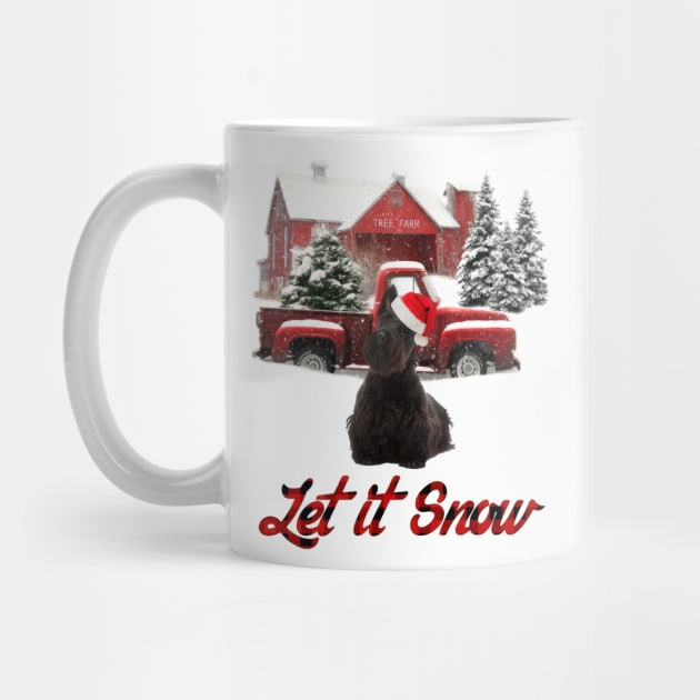 Scottish Terrier Let It Snow Tree Farm Red Truck Christmas by TATTOO project